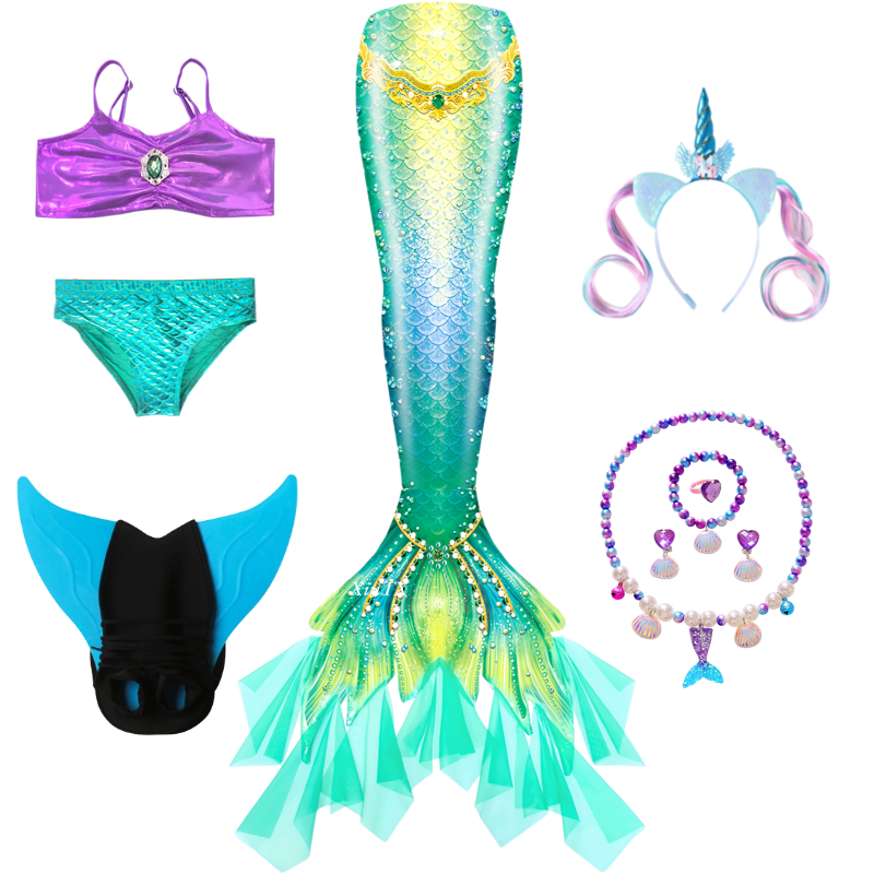Mermaid Costume for Girl Merma - đánh giá và giá Swim Fins