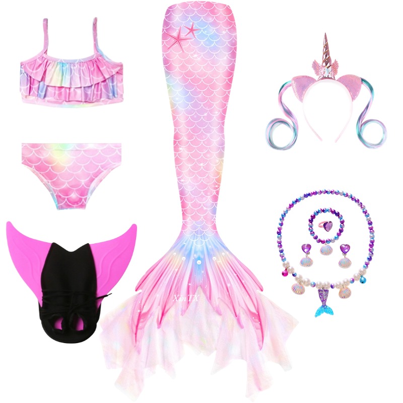 Mermaid Costume for Girl Merma - đánh giá và giá Swim Fins